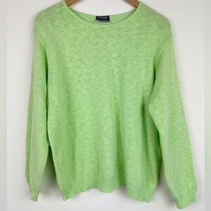 Sage Knitwear Vintage 90's Lime Green Sweater